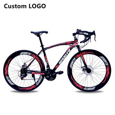 China Iron factory wholesale 27 inch 24 speed 60 knife spoke dual wheel disc brake adult 700cc cheap bicycle road bike for men for sale