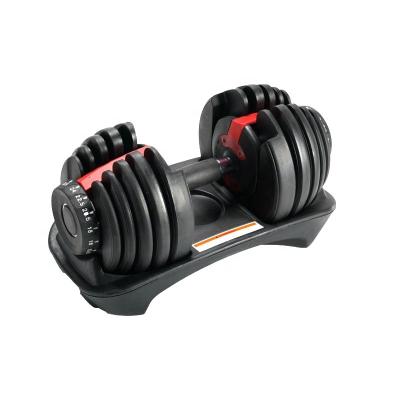 China Matte Polish 24kg Logo OEM China 552 Exercise Equipment Custom Power Iron Set Fitness Free Weight 52.5LB 24 Kg Automatic Adjustable Dumbbells for sale