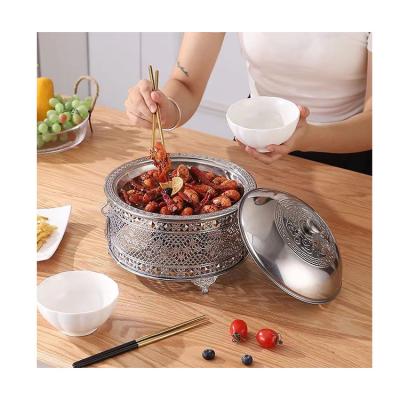 China 2022 Hotel Restaurant Hot Custom Made High Grade Insulation Plate CG-22 Stainless Steel Serving Plates for sale