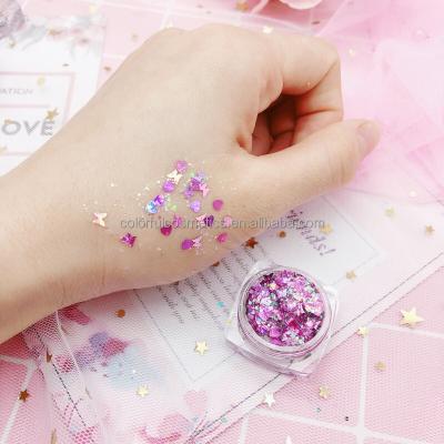 China Waterproof Glitter Gel Makeup Mermaid Body Face Highlighter Bar Eyeshadow Shiny Lip Shimmer Instant Fairy Colorful Glitter Eyeshdow for College for sale