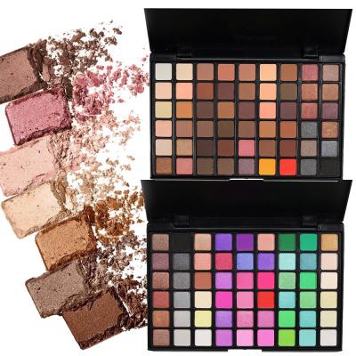 China OEM Private Label Cosmetics 54 Colors Vegan Makeup Paper Cardboard Eyeshadow Palette Waterproof Wholesale No Logo Eyeshadow for sale