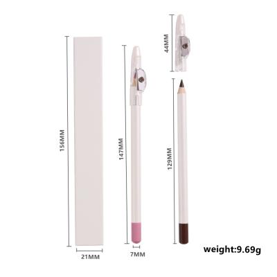 China Moq Waterproof Private Label Matte Lip Liner Pencil With Creamy Sharpener for sale