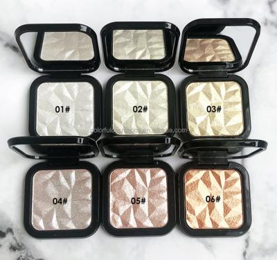 China High Sunscreen Dye Custom Your Own Brand Bronzer Highlight Pressed Powder Private Label 6 Colors Blush and Highlight Palette for sale