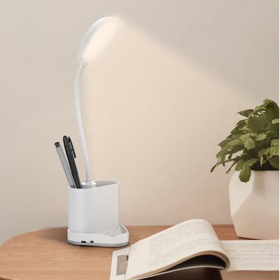 China Ignition Works Pen Stand High Quality Eco Glare Gooseneck LED Desk Rechargeable Led Rechargeable Table Lamp For Study for sale