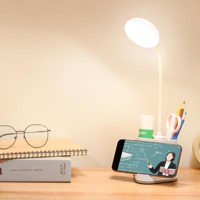 China USB Desk Lamp USB Battery Modern Night Light Durable Dimming Folding LED Desk Lamp Reading Powered Table Lamp with Pen Holder for sale