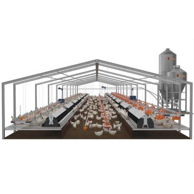 China Cheap Prefab Poultry Farm Fabricated Steel House Steel Frame Chicken Farm House Broiler House for sale