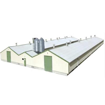 China Cheap Small Chicken Farm House Steel Structure Poultry House Automatic Steel Farm House Prefab Farm House for sale