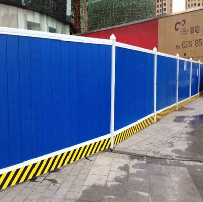 China Easily Assembled Outdoor Colorbond Barrier Metal Construction Site Barrier Low Cost Corrugated Steel Fence Panels Temporary for sale