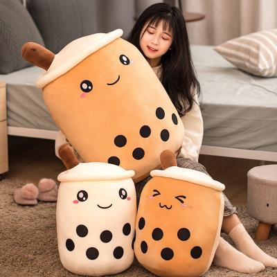 China Kids Gift Bubble Boba Tea Cup Shaped Pillow Toy Stuffed Boba Plush Pearl Cup Shape Pillow Plush Stuffed for sale