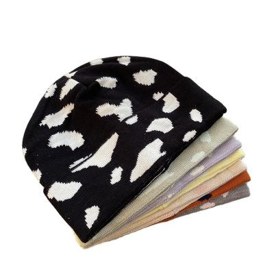 China JOINT Beanie Womens Gray Leopard Print Skull Animal Hat for sale