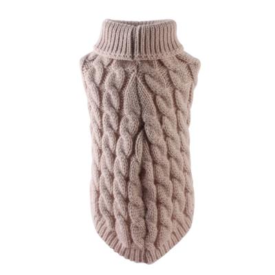 China Beautiful Everyday Life Chunky Dog Knit Sweater Classic Cable Knit Dog Jumper Coat for sale