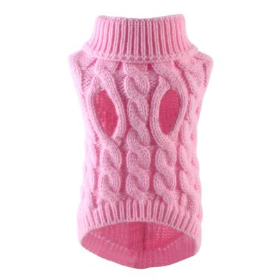 China Daily Life Cable Knitted Dog Sweater Warm Pet Winter Clothes Acrylic Sweater For Dogs Cats for sale