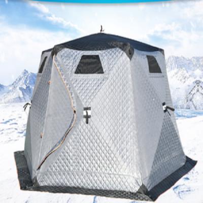 China Automatic Waterpoof Sauna Tent Ice Cube Winter Fishing Insulated Tent Outdoor Keep Warm Portable Pop Tent for sale