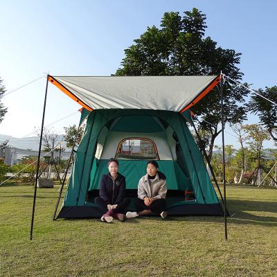 China Extended Type Tent 6 Person Family Splicing Waterproof Tent For 1 Bedroom And 1 Living Room Luxury Tent For Camping Easy Set Up Tent Windproof for sale