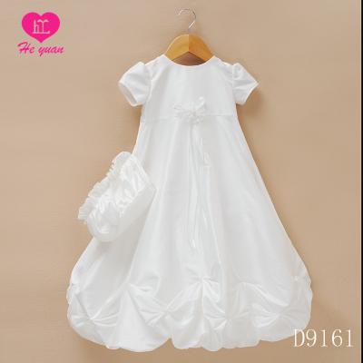 China D9161 Elegant Short Sleeve And Embroider Round Neck Girl Dress Communion Dress White for sale