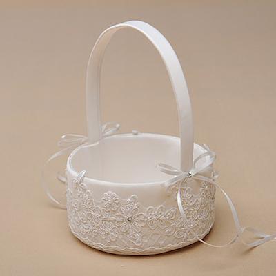 China M4128Fantasy or Cinderella theme satin bridesmaid basket for wedding with beautiful Bowknots M4128 for sale