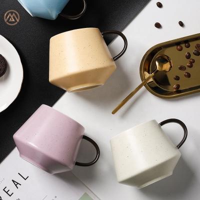 China Viable Nordic Creative Geometric Office Mug Diamond Cup Ceramic Coffee Mug for sale