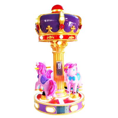 China Kiddie Ride Coin Operated Merry Go Round 3 Players For Children Shopping Malls for sale