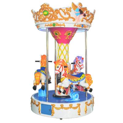 China 3 Riders Coin Operated Carousel Luxury Decoration for Children Amusement for sale