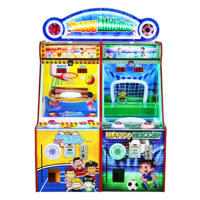 China Double Players Kids Game Machine / Football and Basketball Arcade Cabinet for sale