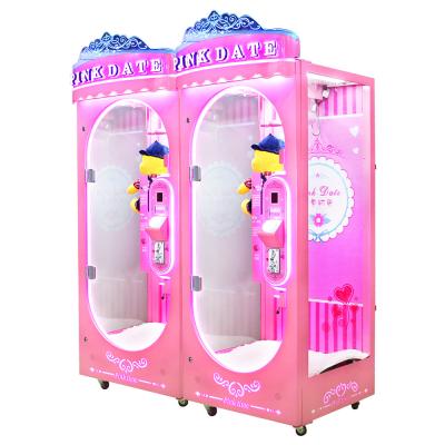 China Cube Claw Machine Coin Operated Indoor Pink Date Shears Gift Lover Single Prize for sale