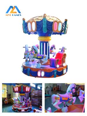 China Six Players Coin Operated Carousel / Rotating Carousel Rotating Horse for sale