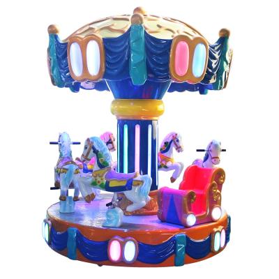 China Horse Coin Operated Carousel Deluxe Crown Rotating 6 Players for Kids for sale