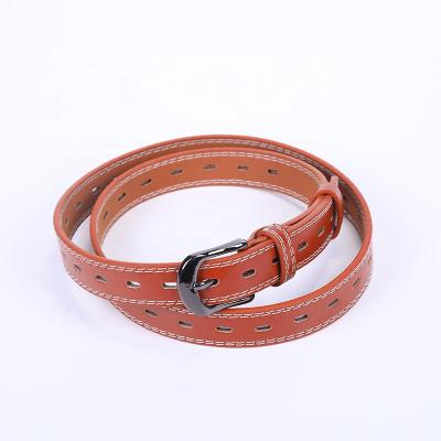 China High Quality Women's Cavity Belt Fashion Cavity Leather Belt Casual Decorative Belt Pu Leather Free Punching for sale