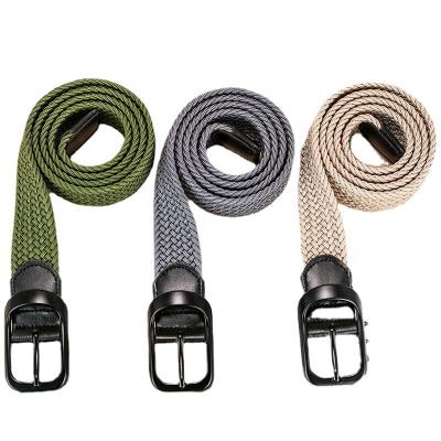 China The new casual high quality men's and women's military tactical training knit pin buckle elastic belt for sale