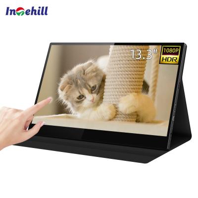 China Portable Touch Screen 13.3 Inch 1080P Monitor Display For Laptop By Intehill for sale