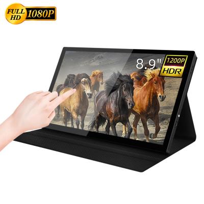 China Small Touch Screen Monitor 1920 x 1200 Intehill 8.9 Inch Portable Touch Screen Display for sale