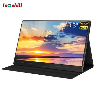 China Portable Monitor 13.3 Inch Mini LDC LCD Monitor Laptop Computer Speaker with USB Type C for PS4, Xbox, Switch, Mini PC for sale