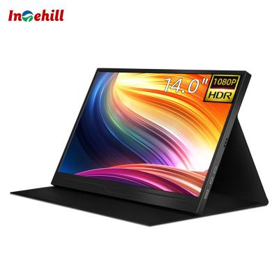 China Speaker 14 Inch 1080P Led Dual Slim Portable Extended Monitor Laptop External Monitor With USB Type C for sale