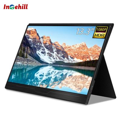 China Speaker 13.3 Inch LCD Monitor 1080P Portable Monitor Used Monitoros PC With USB Type C For PS4, Xbox, Switch, Mini PC, Laptop for sale