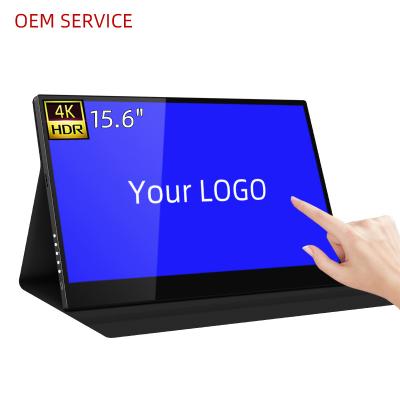 China Touch Screen OEM Type C IPS Portable Gaming Monitor With 15.6inch 4K Touch Screen for sale