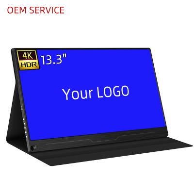 China OEM 4k Speaker Touch Screen Small UHD Laptop Monitor 13.3inch Display for sale