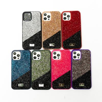 China Scratchproof Custom Design Logo Luxury Phone Case Bling Color Matching Protective Phone Case Cover For iphone 12/11 Case for sale