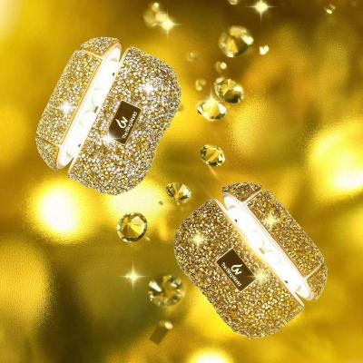 China Bling pro design shockproof wholesale silicon fashion rock diamond earphone cases for airpods cases cover for iphone 13 pro for sale