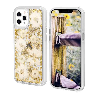 China 2021 Anti-drop Fashion Cheap Cell Phone Cases For Glitter iPhone 12 Pro Max Cases Cover Silicone Flower Cases For iPhone 13 Mini for sale