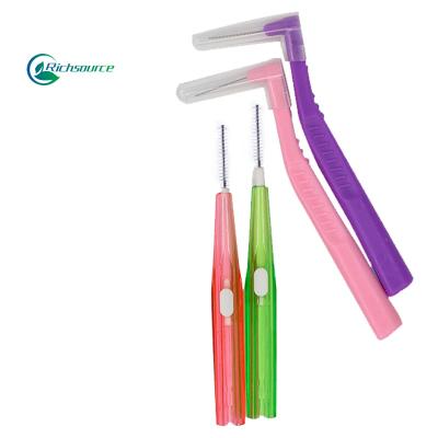 China Teeth Cleaning Oral Care Me and L Shape Dental Wire Toothpick Orthodontic Toothbrush and Pick Interdental Brushes for sale