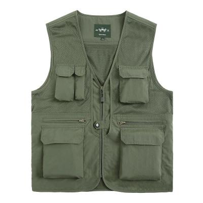 China Mesh Jackets Army Green Fish Outdoor Fishing Quick Dry Breathable Multi Vest Photography Hiking Vest Pocket Vests Vests for sale