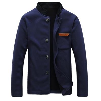 China 2021 New Design Single Collar Breathable Solid Color Buckle Winter Warm Casual Fleece Jacket for sale