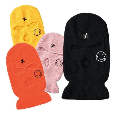 China Wholesale Custom COMMON Balaclava Logo Designers Knit Full Face Cover Skull Ski Mask 3 Hole for sale