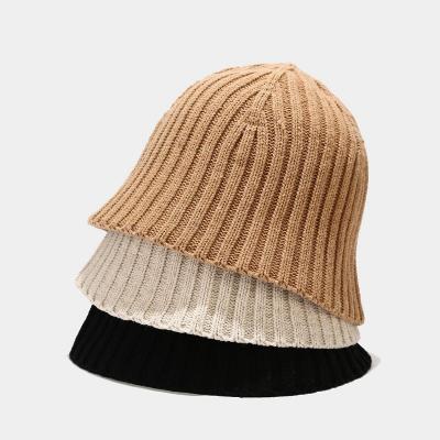 China Japanese Dobby Rights Knit Wool Hat Net Bucket Hat Female Wild Fisherman Basin Hat for sale