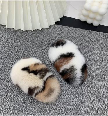 China Large Real Rex Real Rex Rabbit Ins Real Fur Clips Hair Clip Korean Cute Big Plush Hairpin For Girls SF0007 for sale