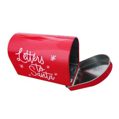 China Custom Printed Food Mailbox Christmas Shaped Metal Mail Tin Can Hot Sales Metal Tin Boxes Gift for sale