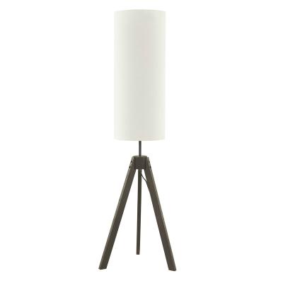 China Triangle Modern Simple Wooden Base Natural Single Floor Lamp for Bedroom, Living Room and Reading Room for sale