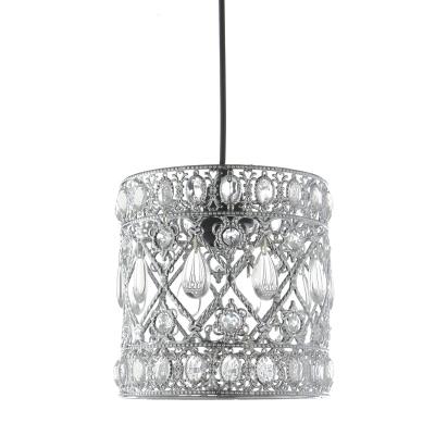 China Mid Century Modern Small Mini Pendant Lamp Indoor Big Crystal Beats Hanging Light for sale