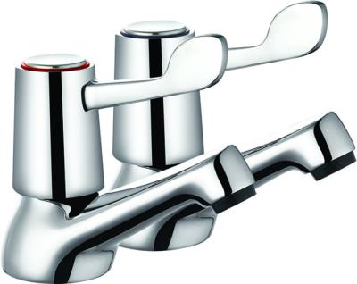 China Without Slide Bar High Quality Brass Chrome Hot and Cold Pair basin Taps  3/4