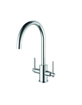 China Other Hot and Cold Water Dual Handles Kitchen Faucets Stainless Steel single hole Kitchen mixer for sale